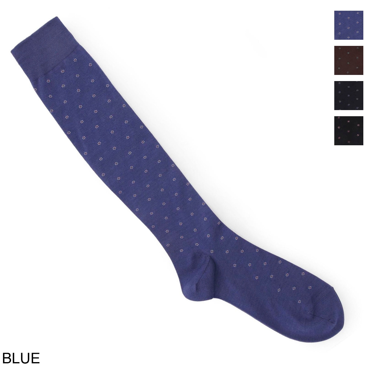 『ネコポス対応(3点まで)』HALISON ハリソン 靴下/エジプト綿 花小紋柄 ロングホーズ 相当サイズ:25～27cm メンズ