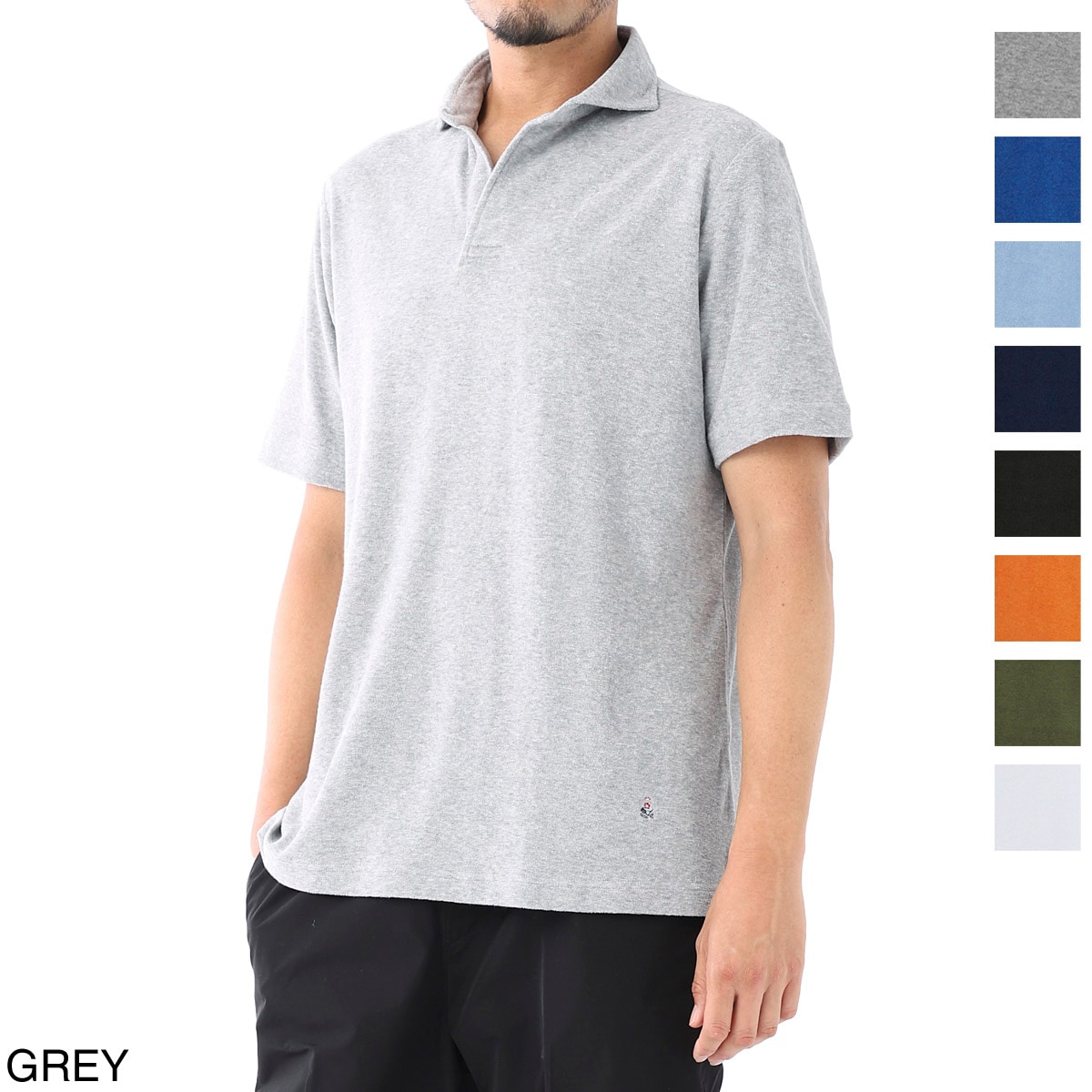 【極美品】GUY ROVER ホリゾンタルカラー スキッパー ポロシャツ S 極美品】GUY ROVER ホリゾンタルカラー スキッパー ポロシャツ S