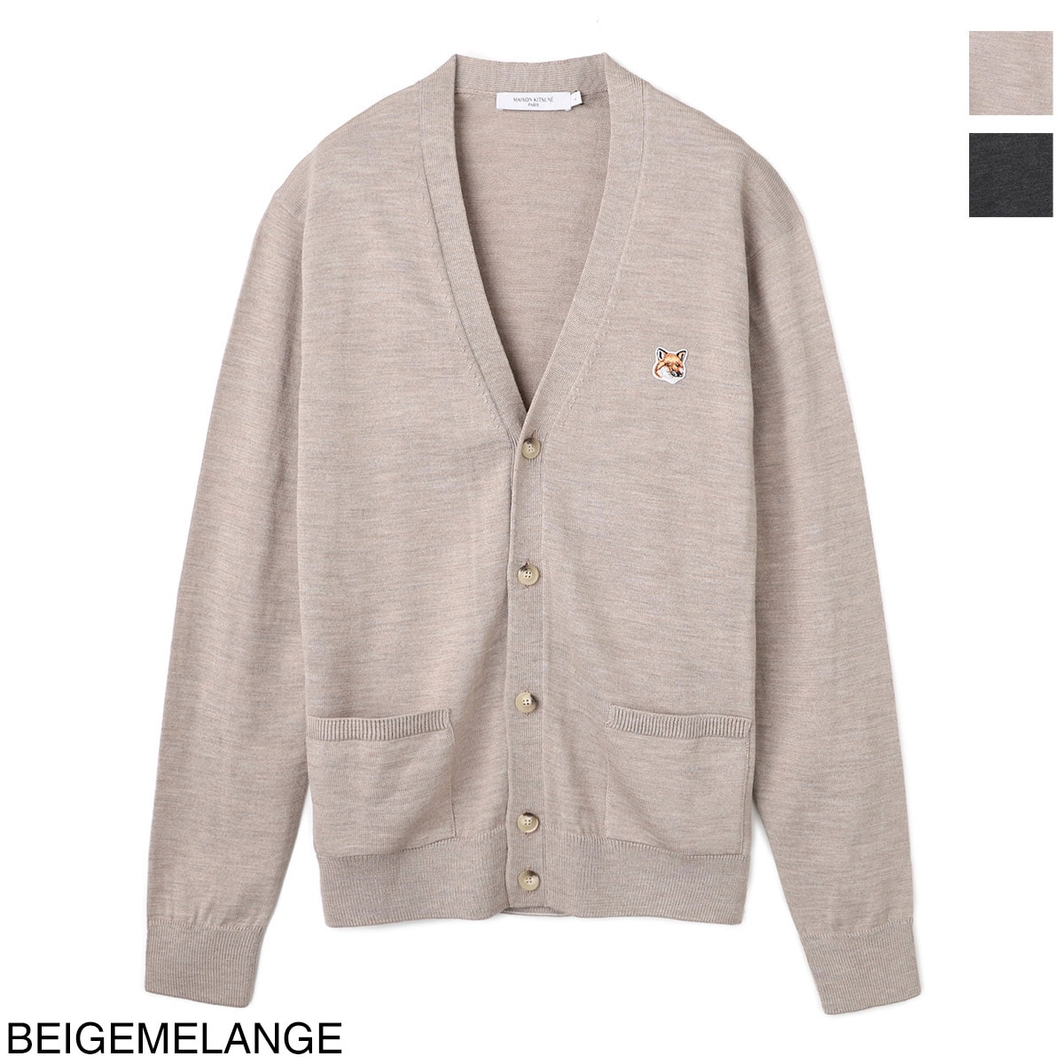 MAISON KITSUNE メゾンキツネ カーディガン/ニット/FOX HEAD PATCH