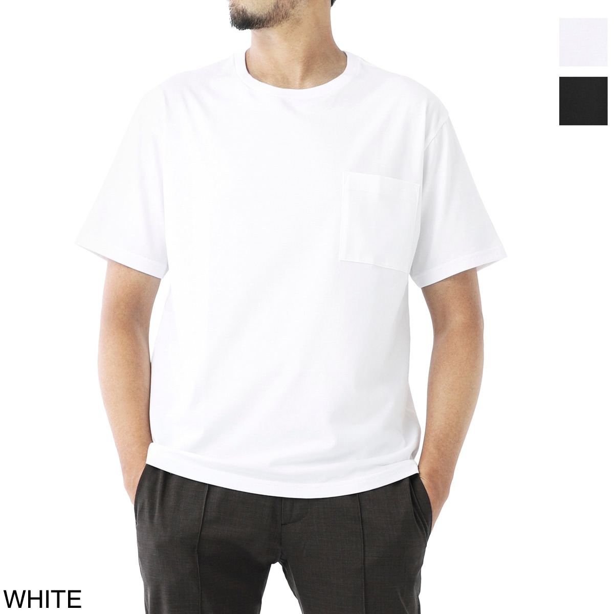 『ネコポス対応(1点まで)』MODERN B. モダンブルー ポケット付き クルーネックTシャツ メンズ