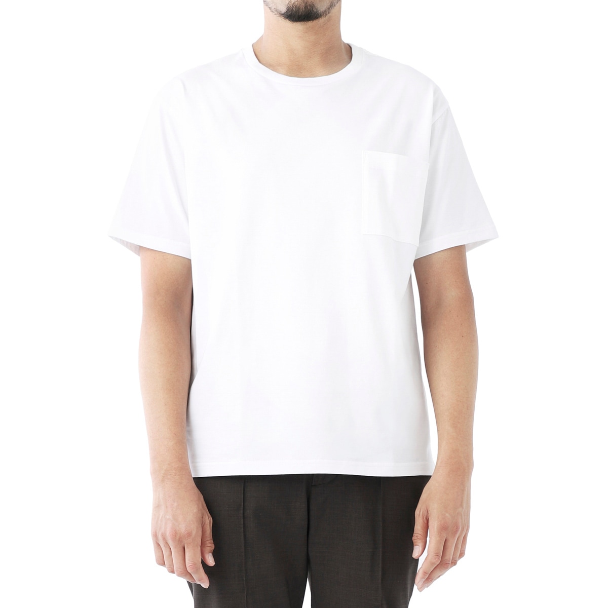 ネコポス対応(1点まで)』MODERN B. モダンブルー ポケット付き クルー