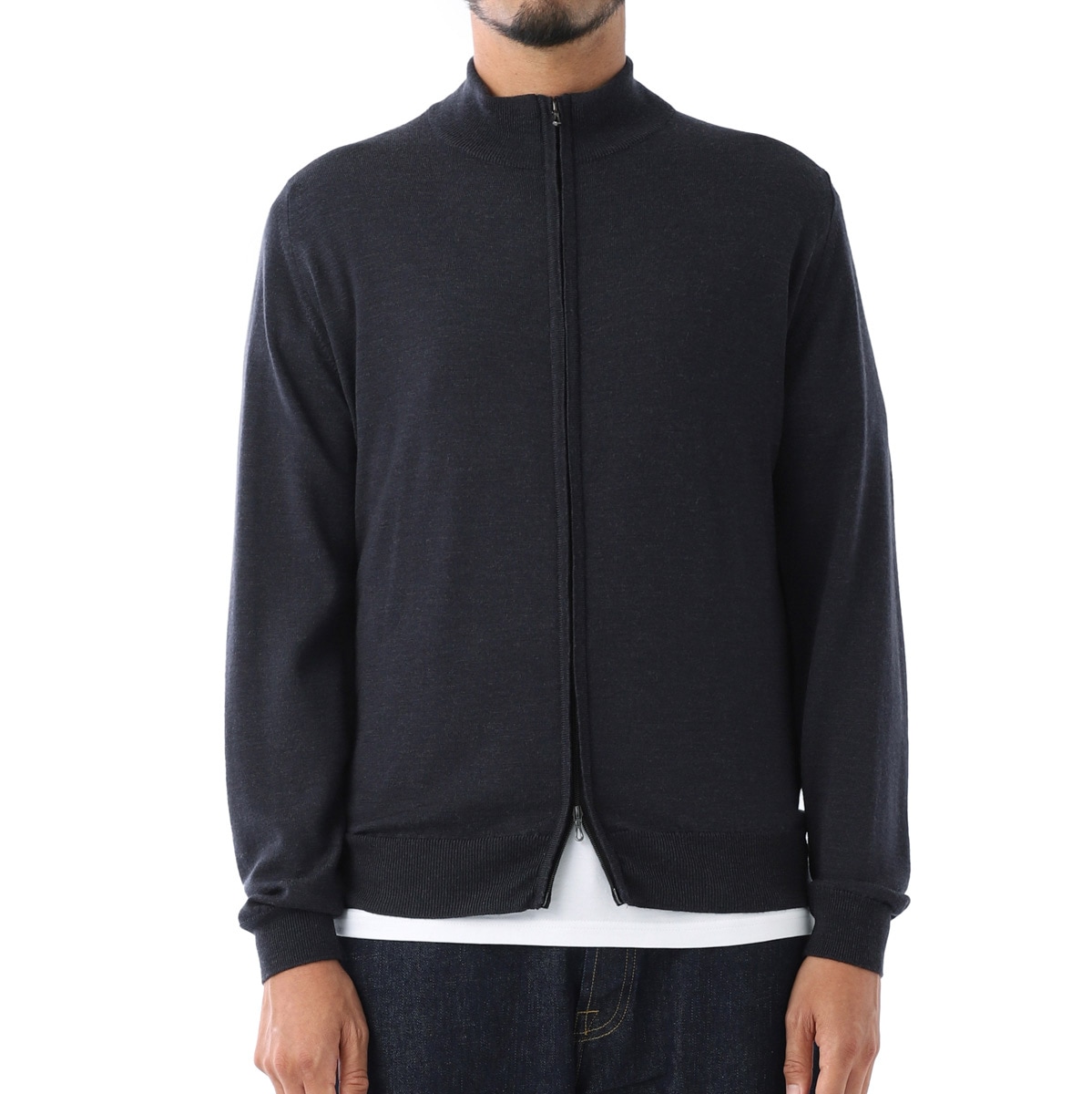 ジョンスメドレー　定番薄手ウールニット　シャツGLAY ジョンスメドレー 定番薄手ウールニット シャツGLAY 楽天市場