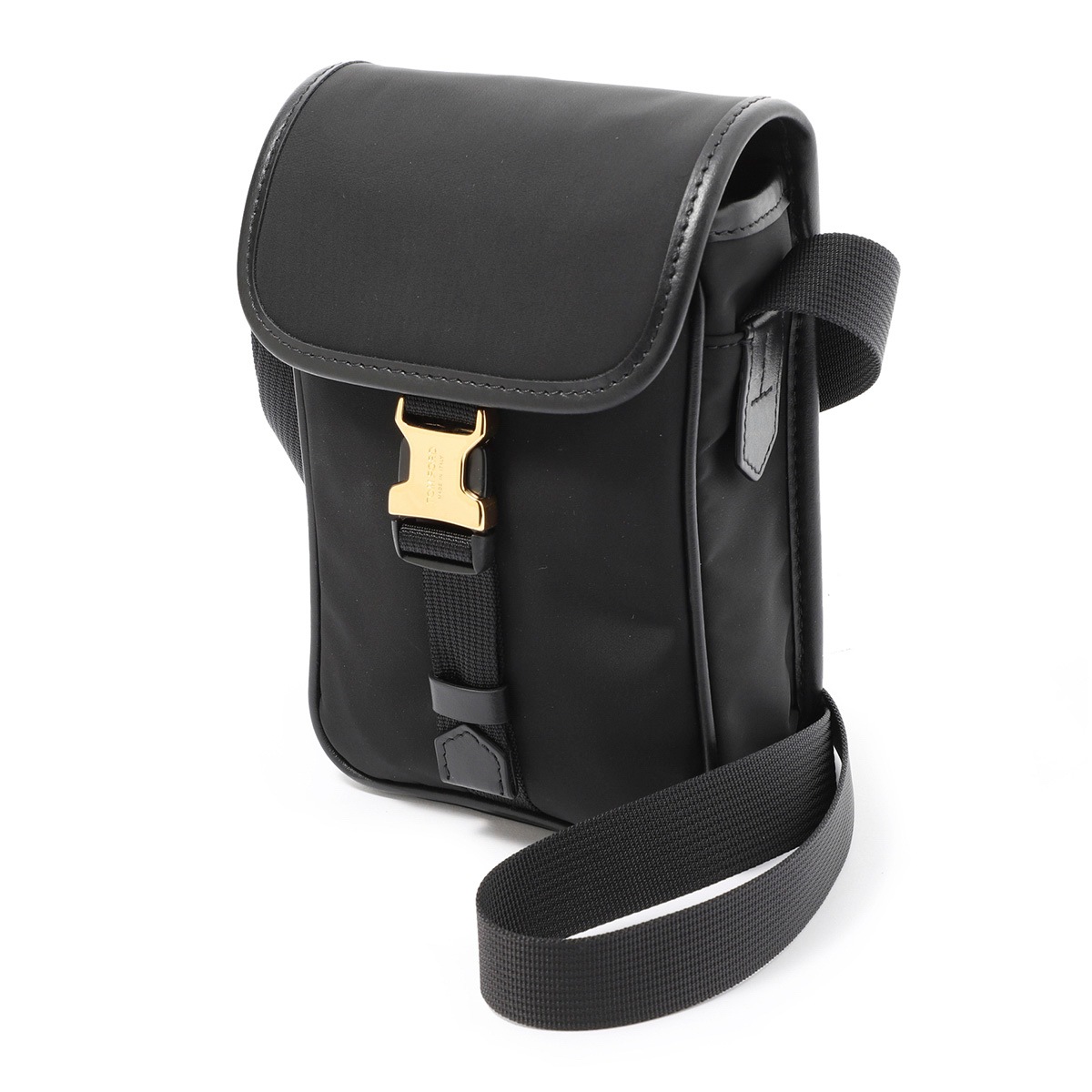 TOM FORD ナイロンメッセンジャーバッグ TOM FORD Nylon Logo Messenger Bag Black 1640507 | FASHIONPHILE