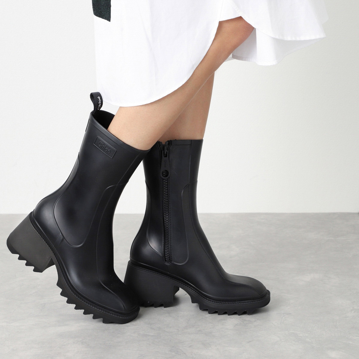 クロエ　CHLOE　レインブーツ　ベージュ　38サイズ 新品 Chloe - クロエ Chloe Betty レインブーツ レインシューズ 靴 ラバー