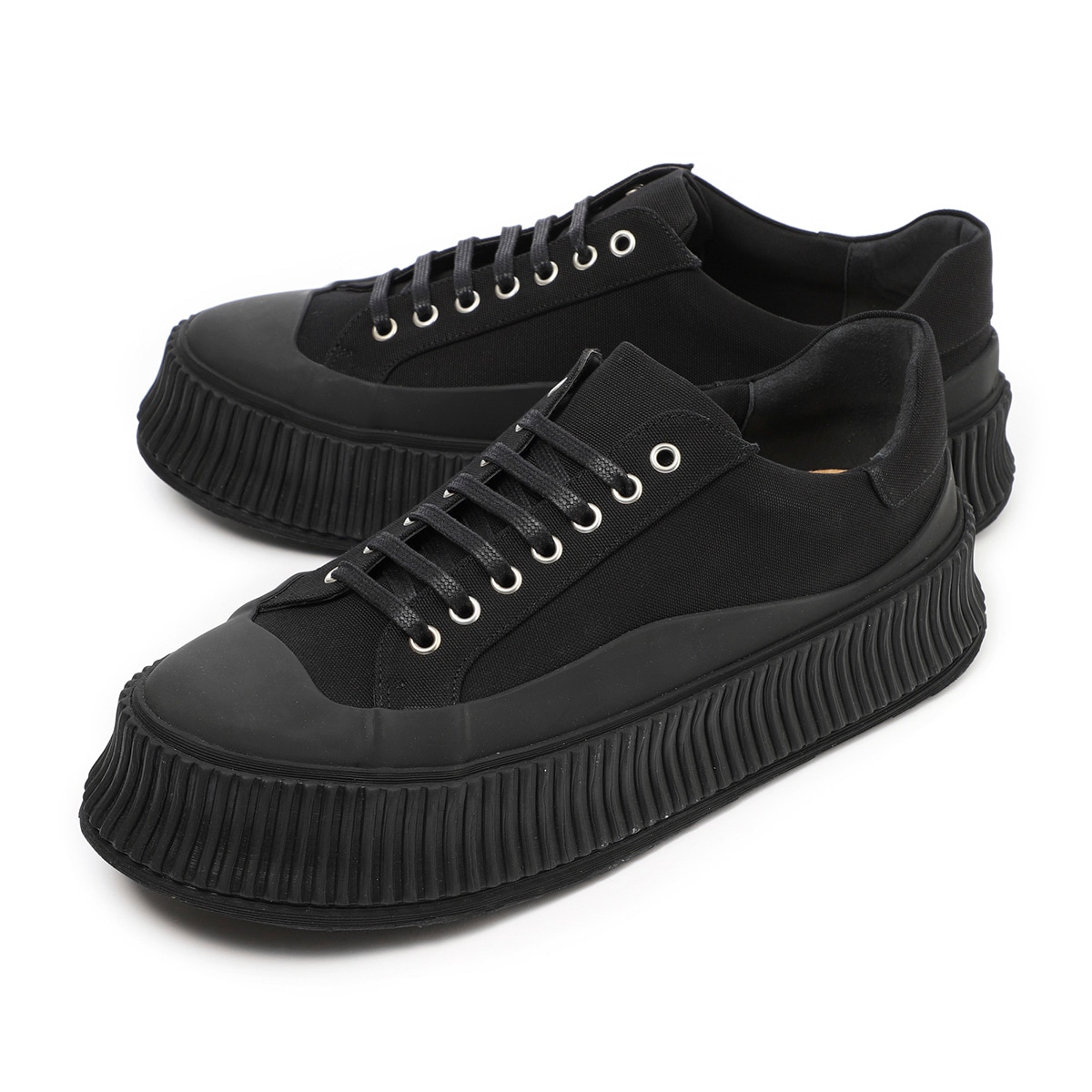 JIL SANDER ジルサンダー スニーカー 黒 4104824Y0032 ジルサンダー スニーカー BLACK LACE-UP PLATFORM BOOTS メンズ