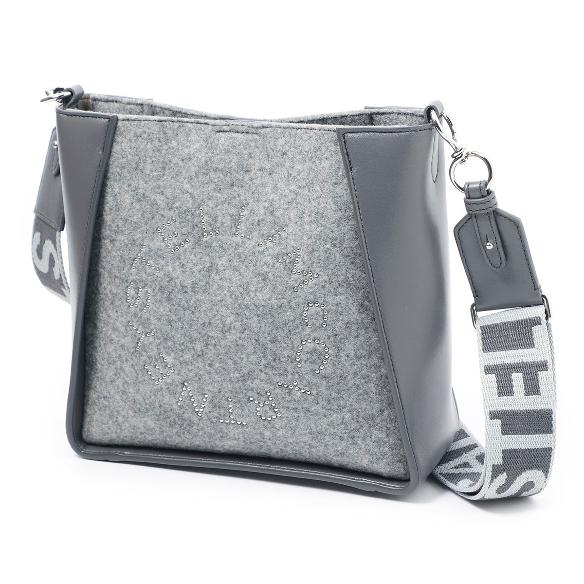 STELLA McCARTNEY フェルトショルダーバッグクロスボディグレー