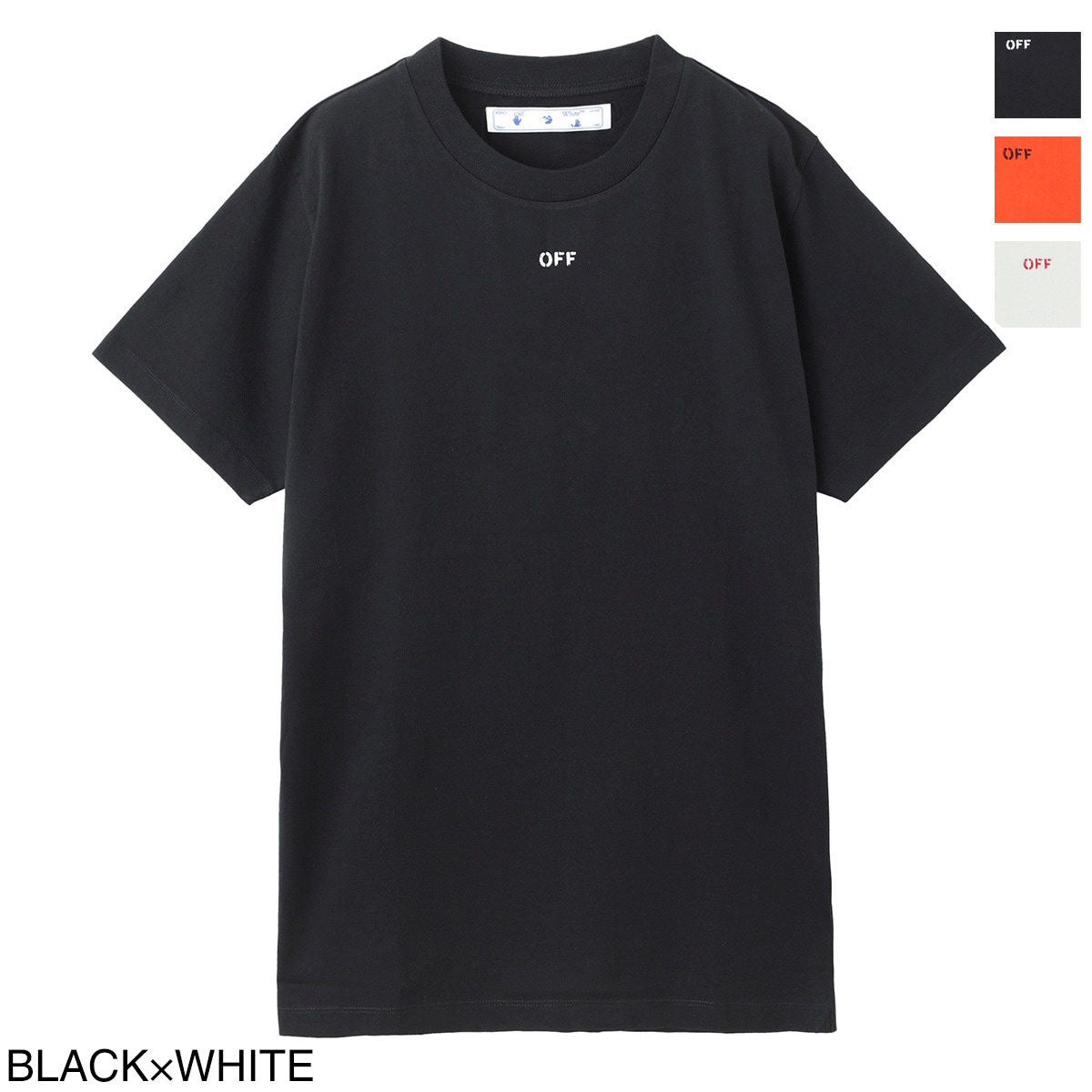 【タイムセール TOPS】【アウトレット】Off-White オフホワイト クルーネックTシャツ/STENCIL S/S SLIM TEE メンズ