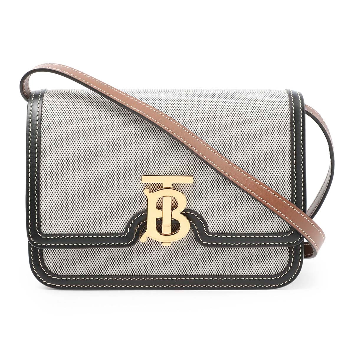 BURBERRY バーバリー ショルダーバッグ/クラッチバッグ/TRI－TONE CANVAS AND LEATHER SMALL TB BAG レディース