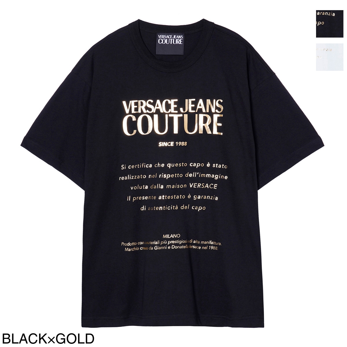 【アウトレット】VERSACE JEANS COUTURE ヴェルサーチェ クルーネック 半袖Tシャツ メンズ