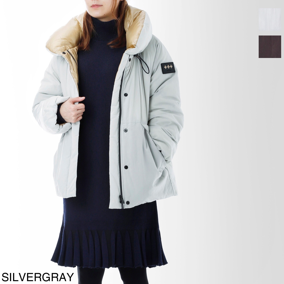 【極美品】タトラス SARIN カシミア混 ダウンコート ライトグレー M TATRAS（タトラス） 並行輸入 ダウンコート カマストラ LJXA0152010358