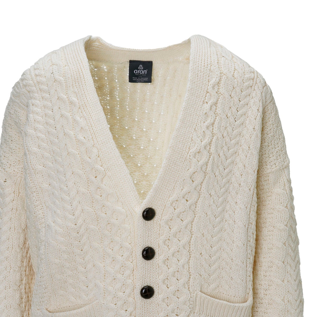 ARAN S メンズカーディガン aran WOOLLEN MILLS カーディガン アラン模様メリノウール