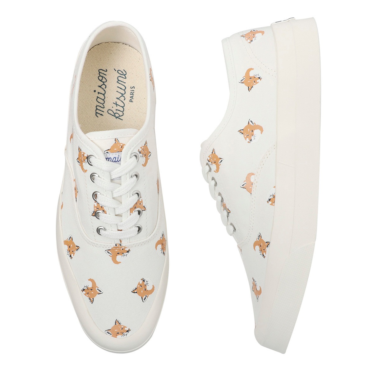 24cm maison kitsuné キツネ柄 スニーカー アウトレット】【ラスト1点】MAISON KITSUNE メゾンキツネ