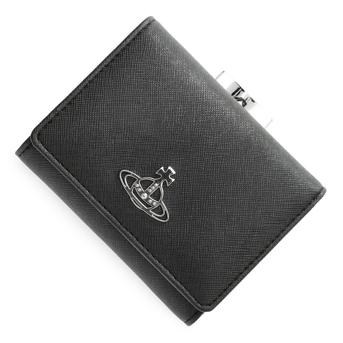 Vivienne Westwood ヴィヴィアンウエストウッド 3つ折り財布 小銭入れ付き/SAFFIANO BIOGREEN SMALL FRAME WALLET