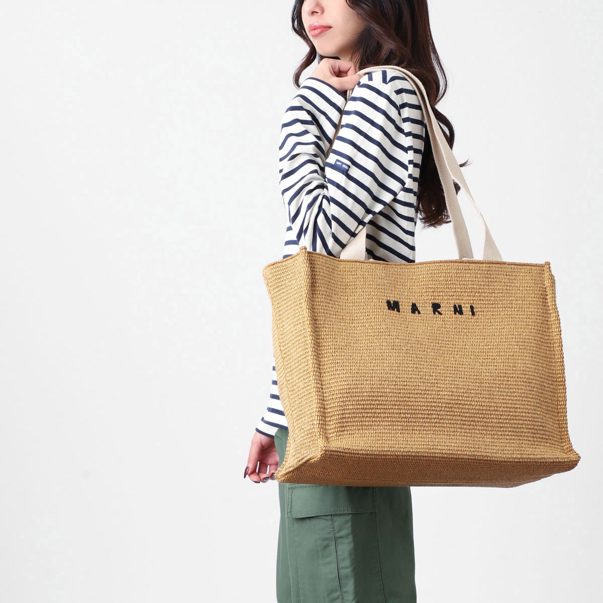 【アウトレット】MARNI マルニ トートバッグ 2WAY/ショッピングバッグ/LARGE BASKET レディース