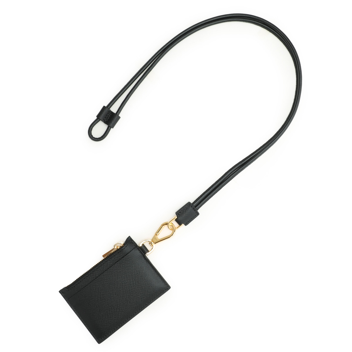 TOM FORD - 【新品未使用】TOM FORD  スマホカバー  ネックストラップ  レザー 黒 新品未使用】TOM FORD スマホカバー ネックストラップ レザー 黒