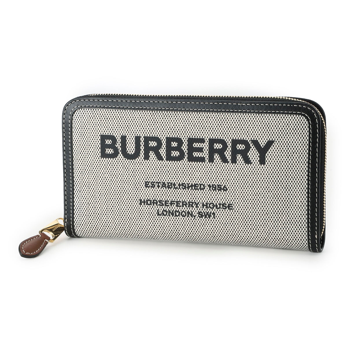 Burberry ストライプ ラウンド長財布 レディース ベージュELMORE BURBERRY バーバリー 財布 ラウンドファスナー長財布 ELMORE