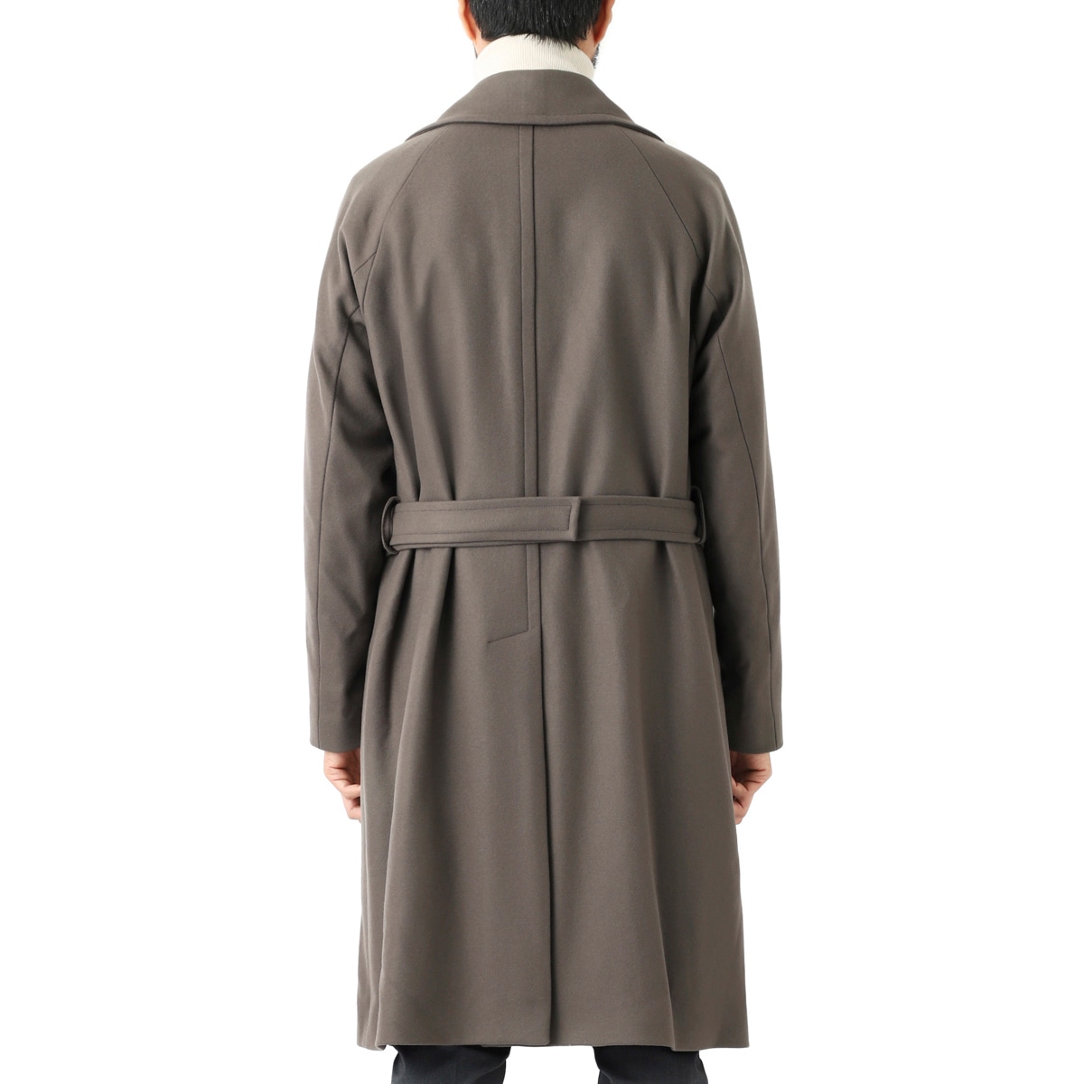 試着のみ 11.5万 Hevoイーヴォ BRINDISI44 ベルテッドコート Hevo（イーヴォ）BRINDISIブリンディジ カシミアフランネルソリッド2B