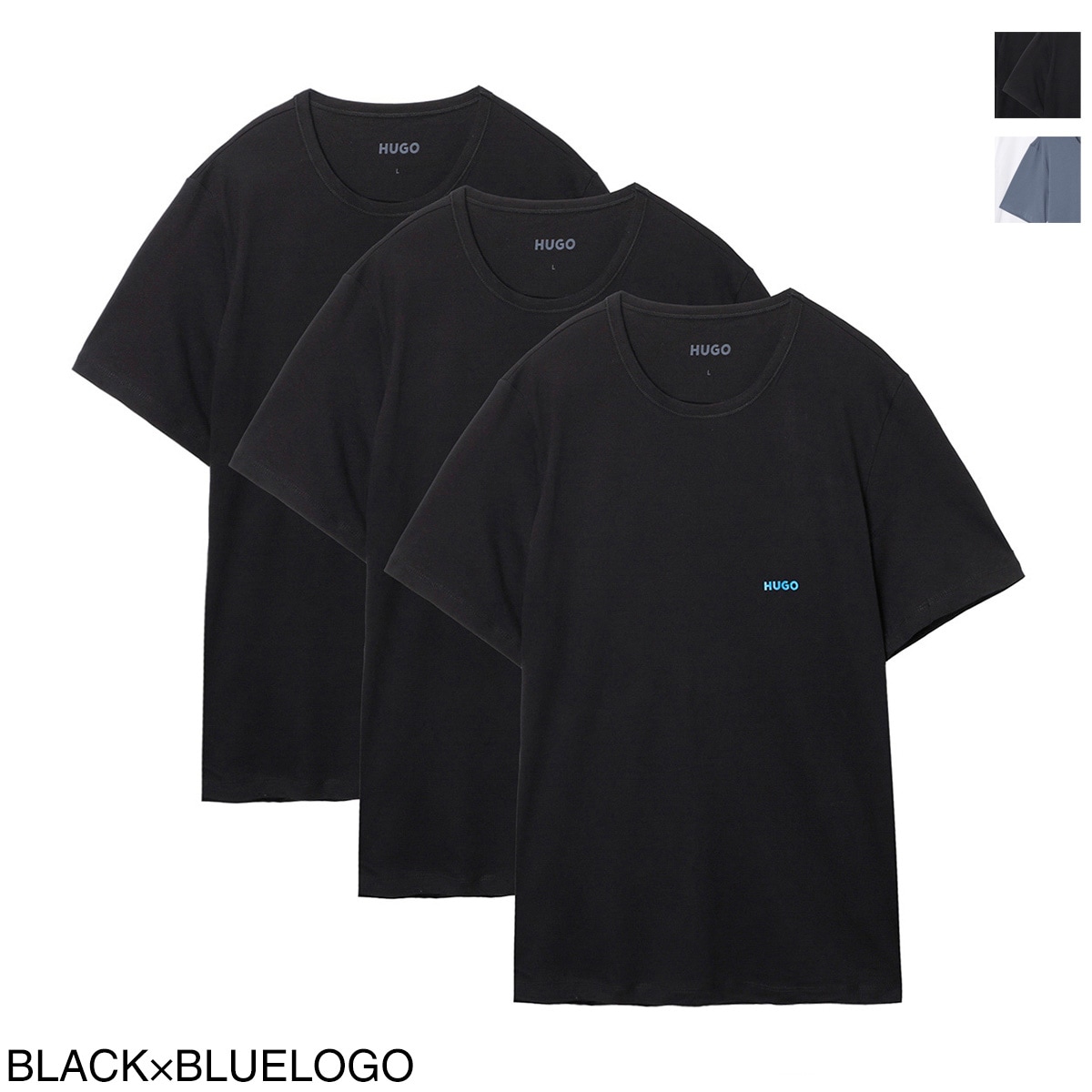 HUGO HUGOBOSS ヒューゴヒューゴボス クルーネックＴシャツ 3枚セット/コットン 下着【返品交換不可】 メンズ