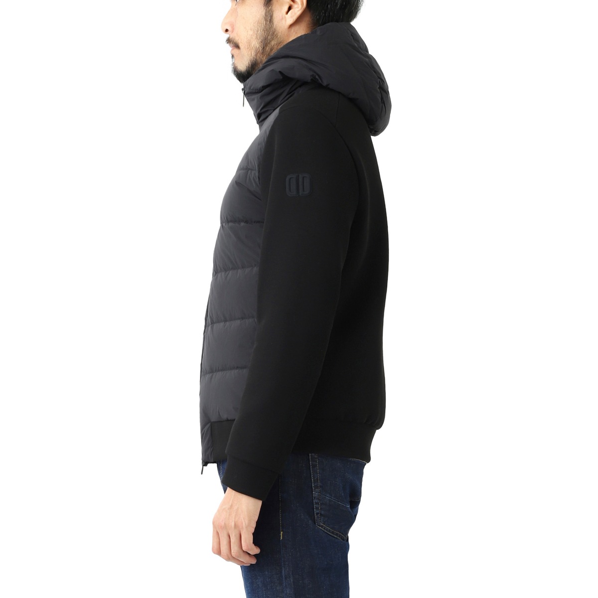 アウトレット】【ラスト1点】DUNO デュノ スウェット切り替え ダウン  