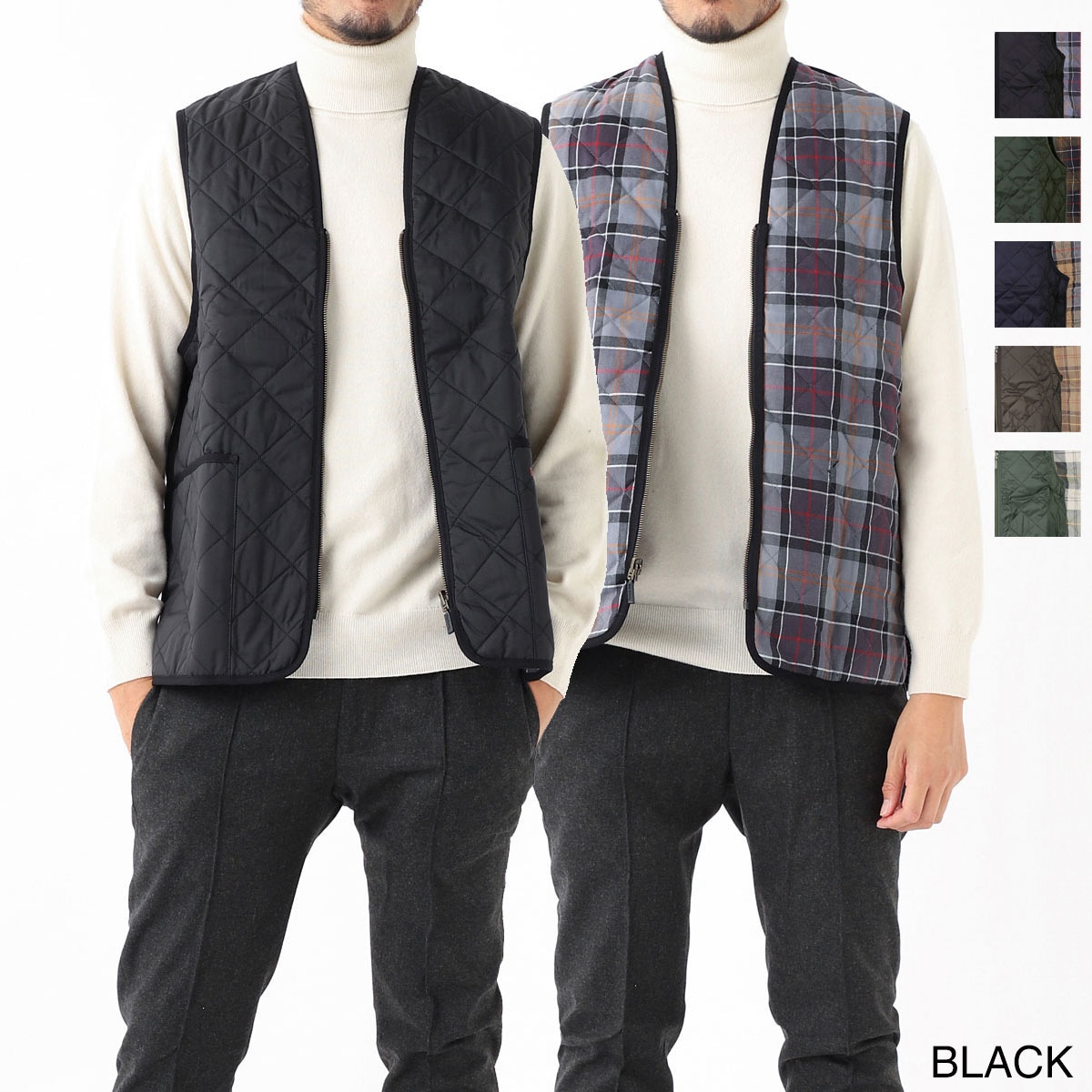 Barbour バブアー 中綿入りベスト/ジレ/QUILTED WAISTCOAT/ZIP-IN LINER メンズ