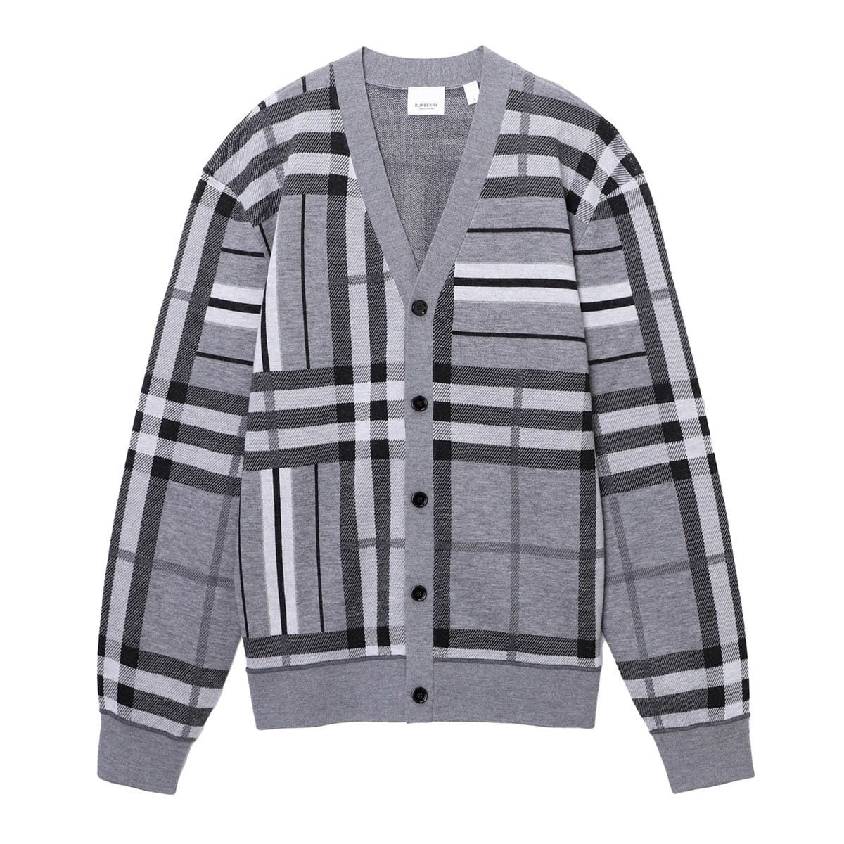 Burberry グレー ダイヤモンド柄 カーディガン Burberry グレー ダイヤモンド柄 カーディガン 三越伊勢丹