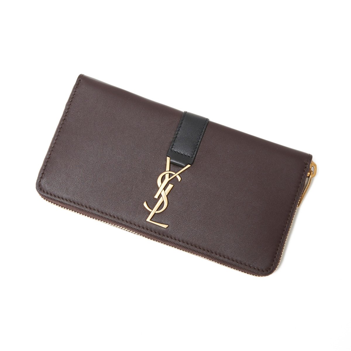 【アウトレット】SAINT LAURENT サンローラン ラウンドファスナー 長財布 小銭入れ付き レディース