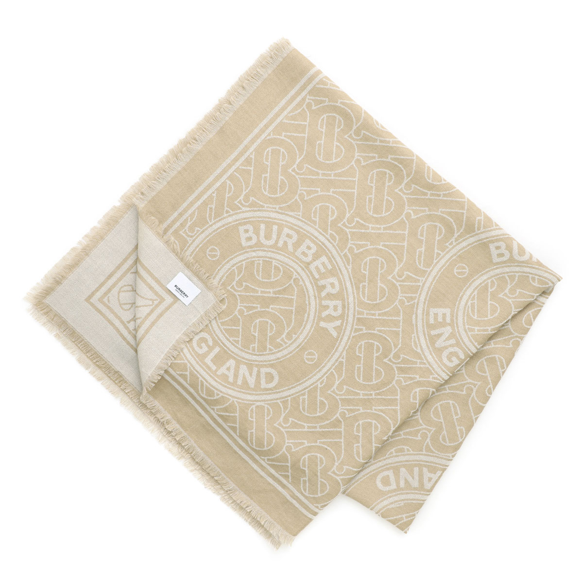 【アウトレット】BURBERRY バーバリー ストール/TB ROUNDEL JACQUARD CASHMERE SCARF レディース