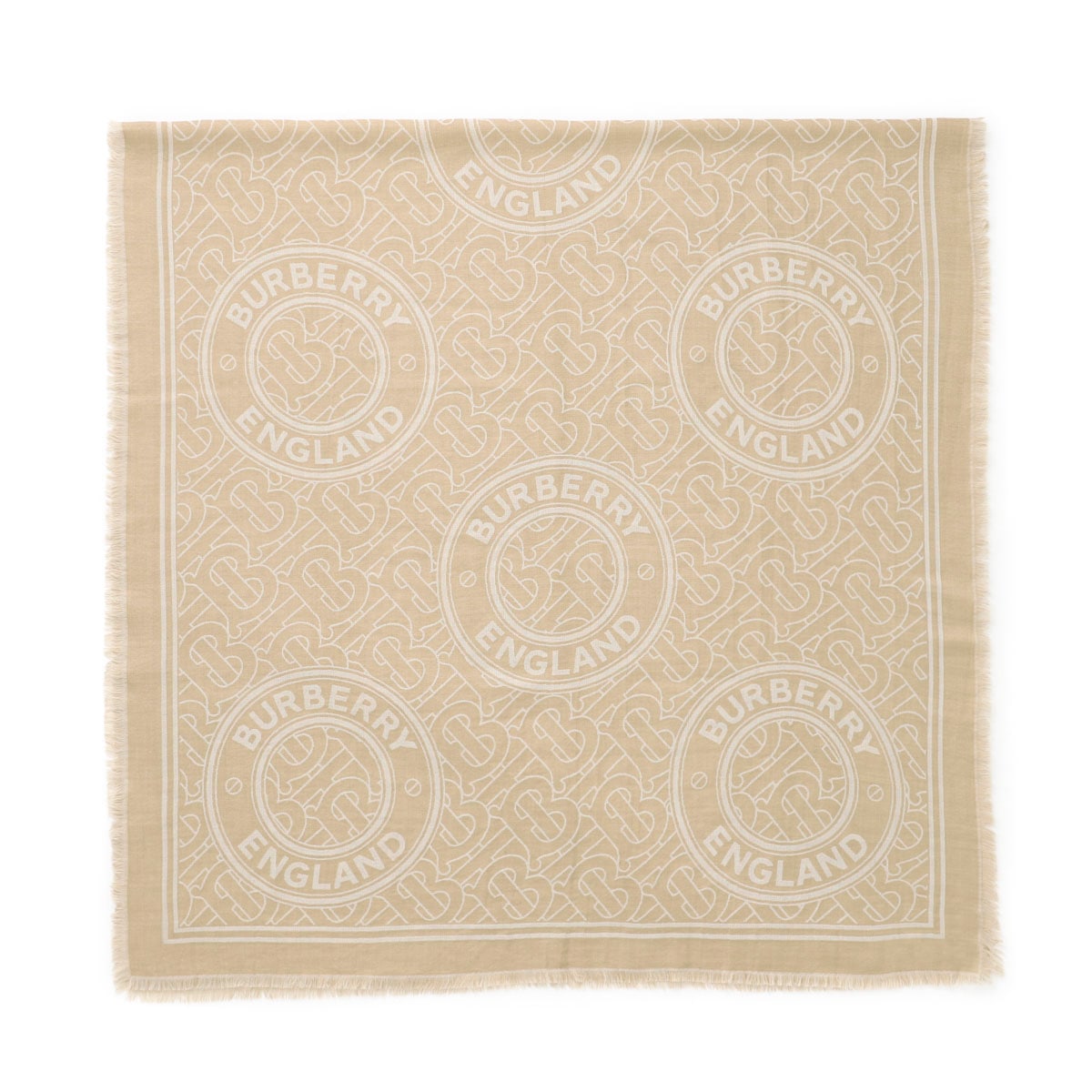 【アウトレット】BURBERRY バーバリー ストール/TB ROUNDEL JACQUARD CASHMERE SCARF レディース