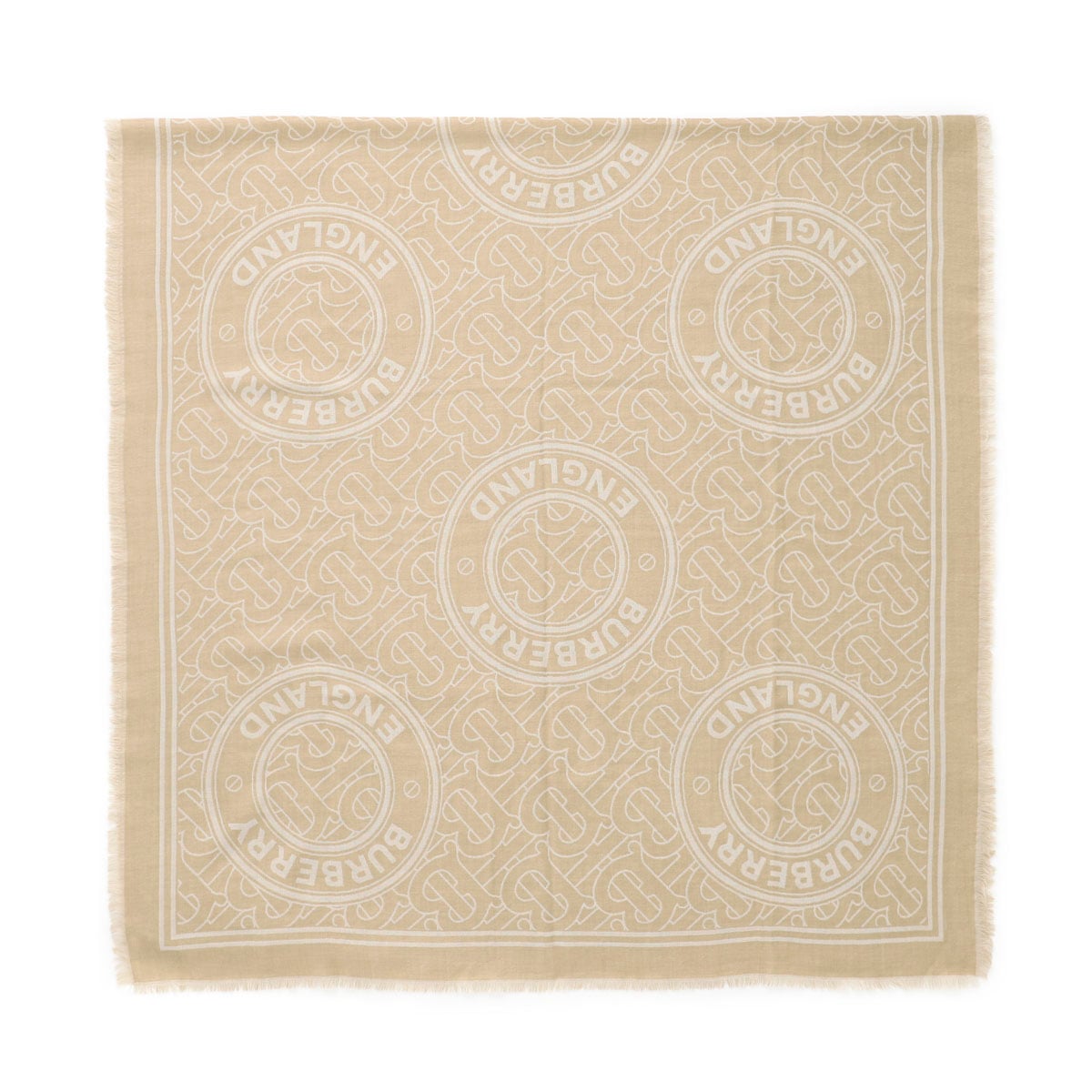 【アウトレット】BURBERRY バーバリー ストール/TB ROUNDEL JACQUARD CASHMERE SCARF レディース
