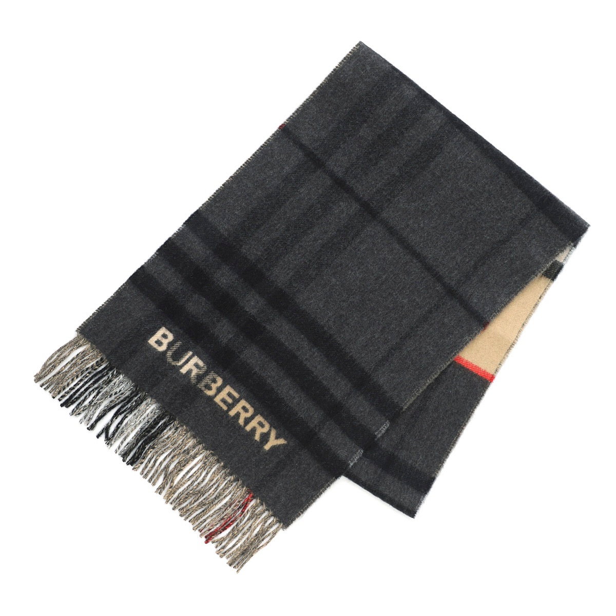 【アウトレット】BURBERRY バーバリー マフラー/GIANT CHECK CASHMERE SCARF メンズ