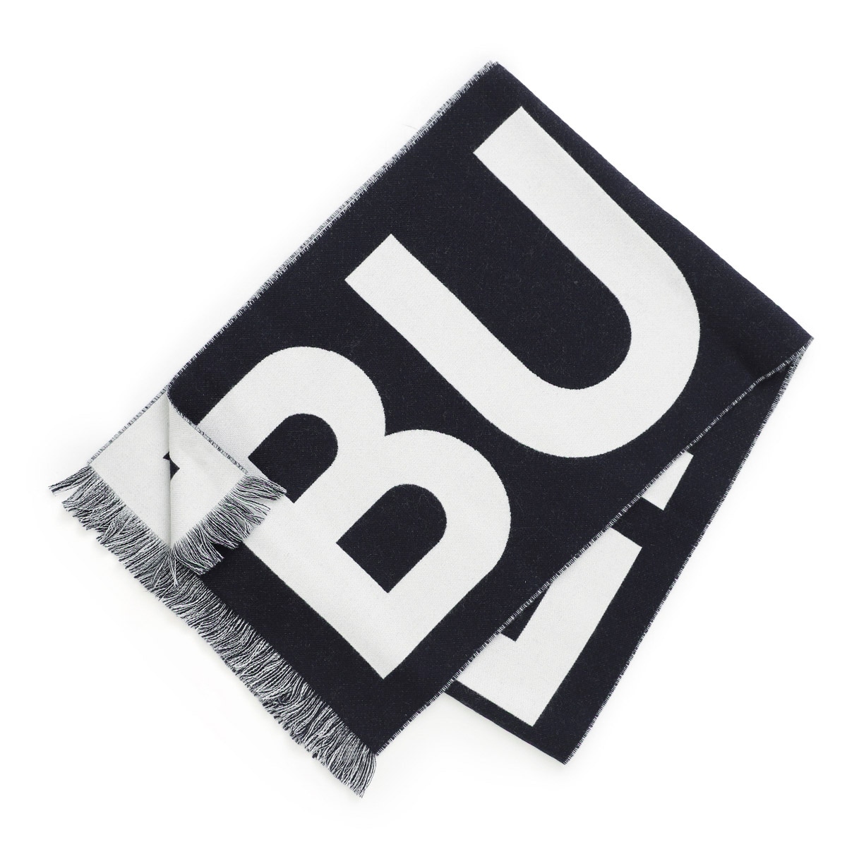 BURBERRY バーバリー ストール/BURBERRY TEXT RWS WOOLFOOTBALL SCARF メンズ