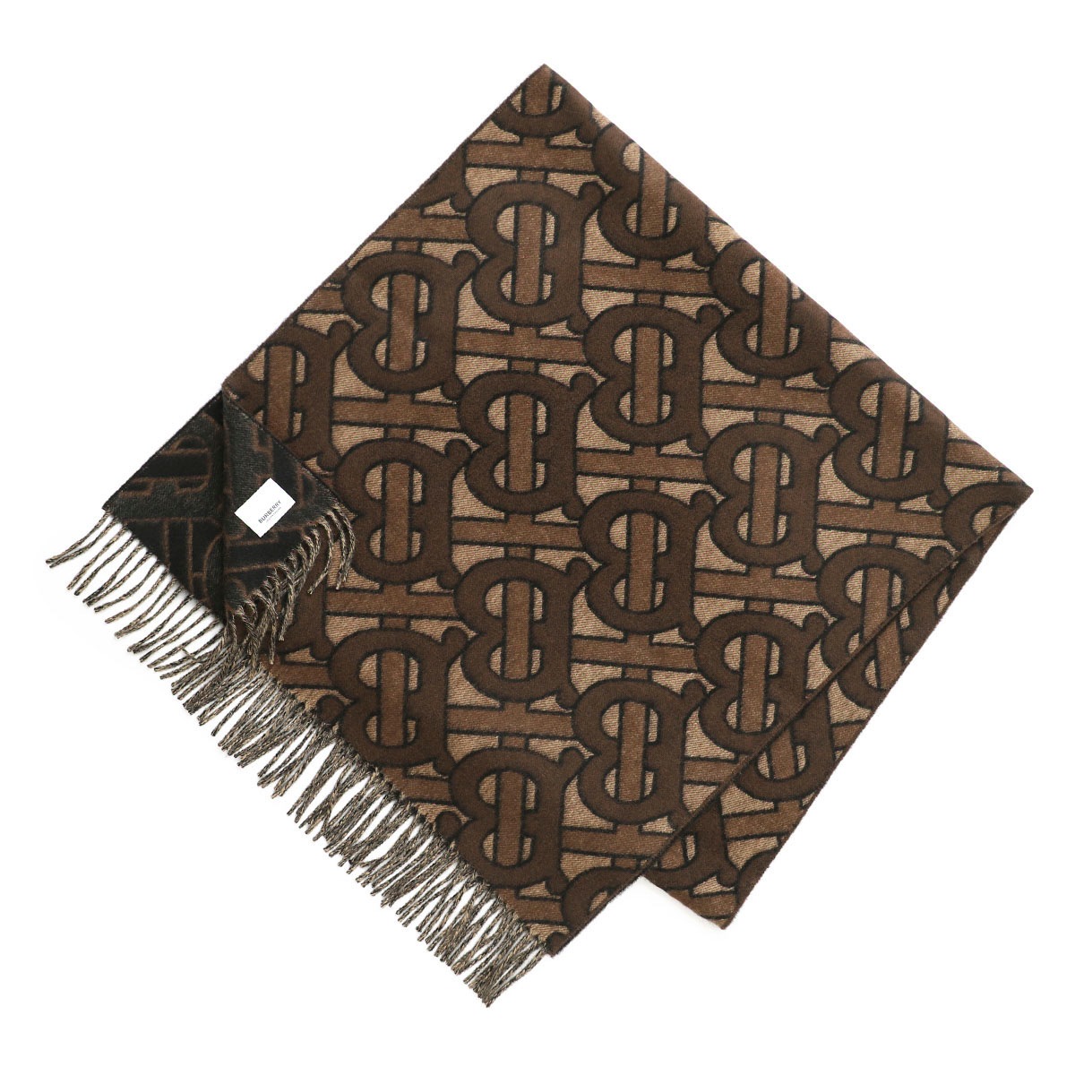 BURBERRY バーバリー マフラー/TB MONOGRAM JACQUARD CASHMERE SCARF