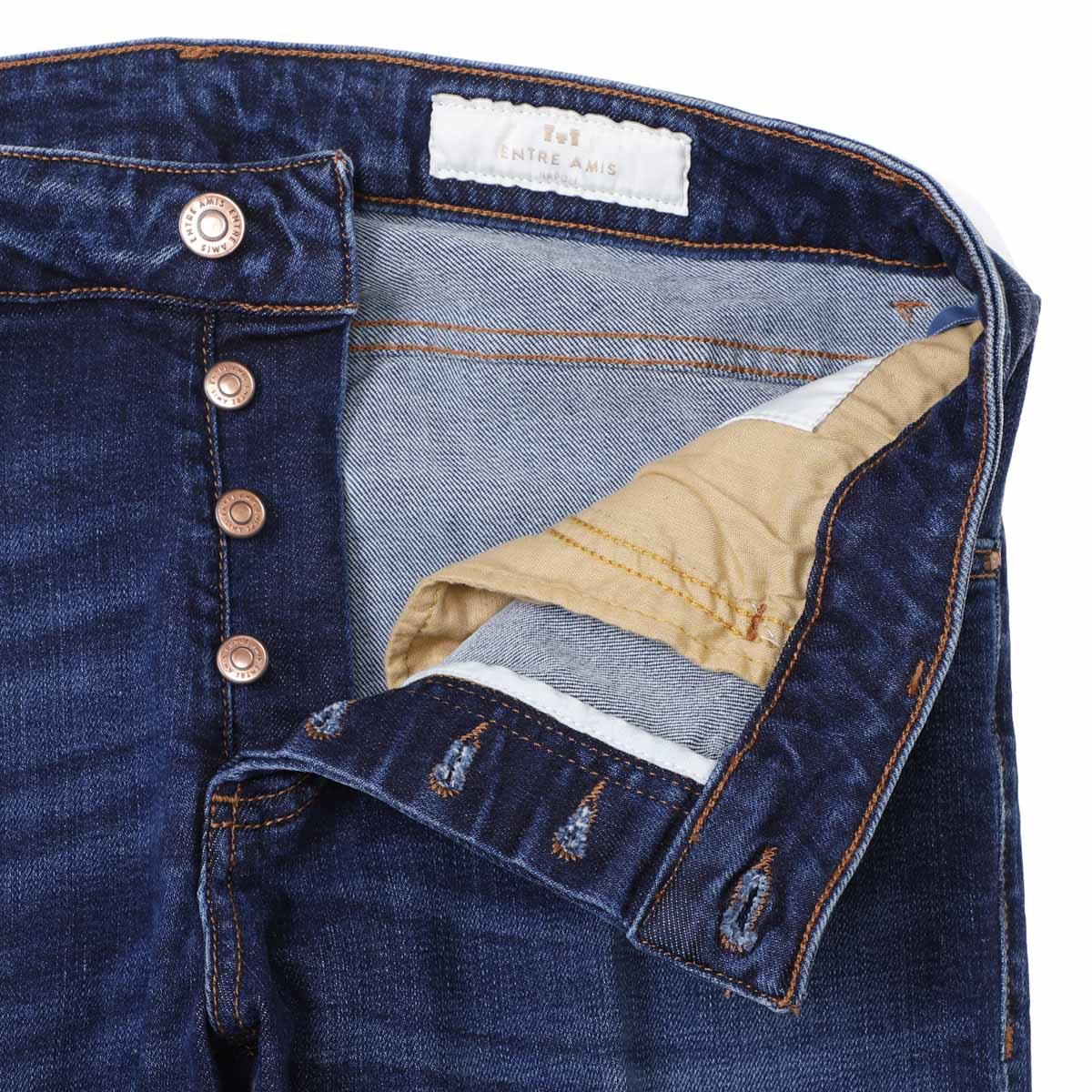 entre amis アントレアミ ボタンフライジーンズ/5 TK DENIM CORTO【大きいサイズあり】 メンズ