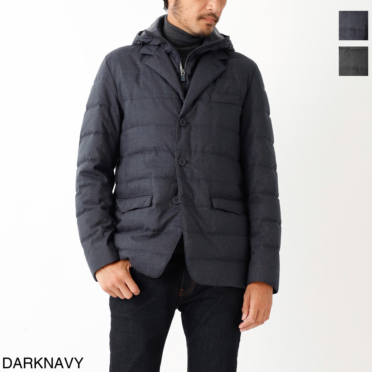 アウトレット】HERNO ヘルノ ライナー付き ダウンジャケット/HERNO