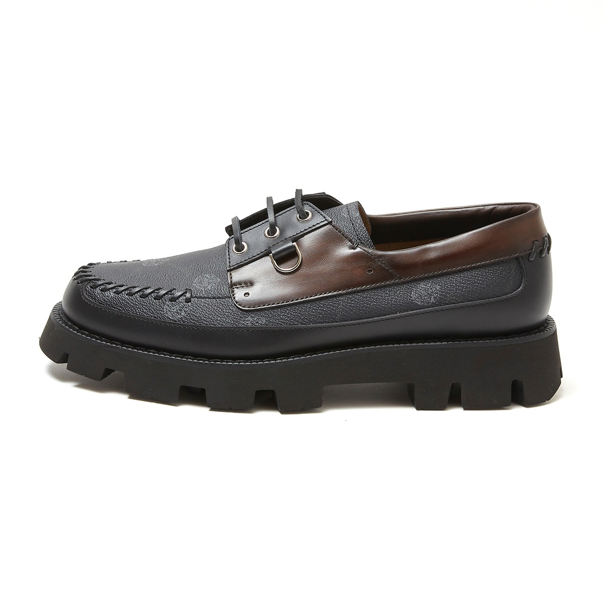 【アウトレット】BERLUTI ベルルッティ デッキシューズ/TWIST LEATHER AND SIGNATURE CANVAS BOAT SHOES【大きいサイズあり】 メンズ