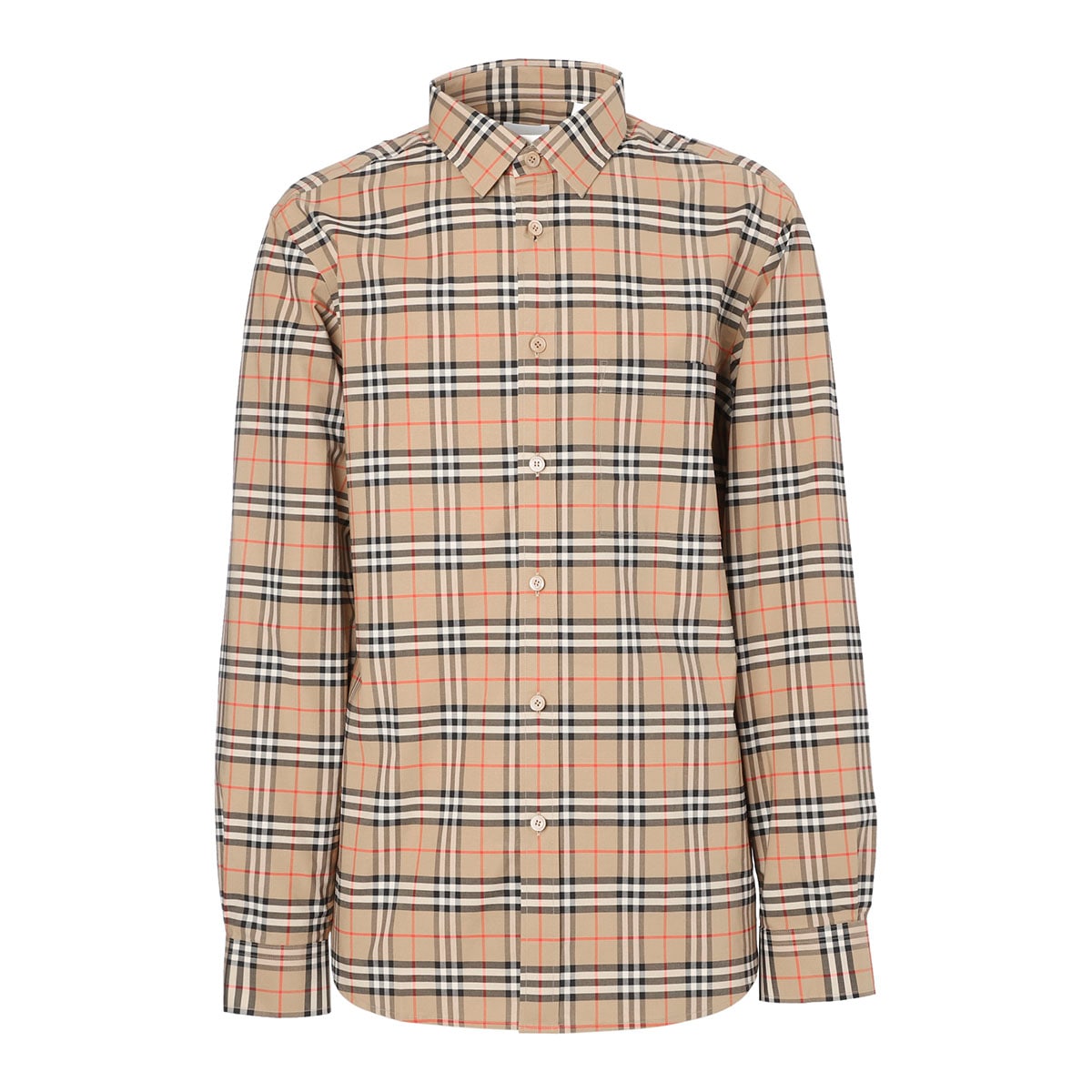 BURBERRY シャツ Oversized Check Silk Shirt in Sand - Men | Burberry® Official