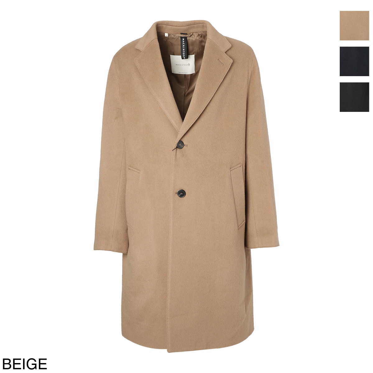 MACKINTOSH ネイビー シングルコート 42 マッキントッシュ メンズ シングルブレステッドコート コットン