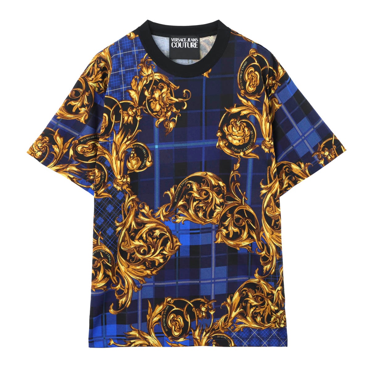 ヴェルサーチェ☆クロコダイルプリント ブルーTシャツ メンズ・ブランド一覧,□ V,VERSACE,トップス | モダンブルー