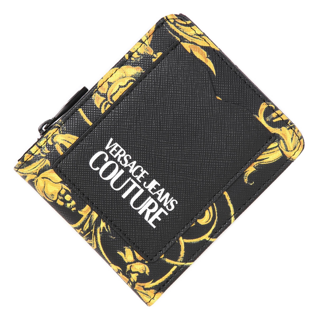 VERSACE JEANS COUTURE 折り財布 バロック ブラック