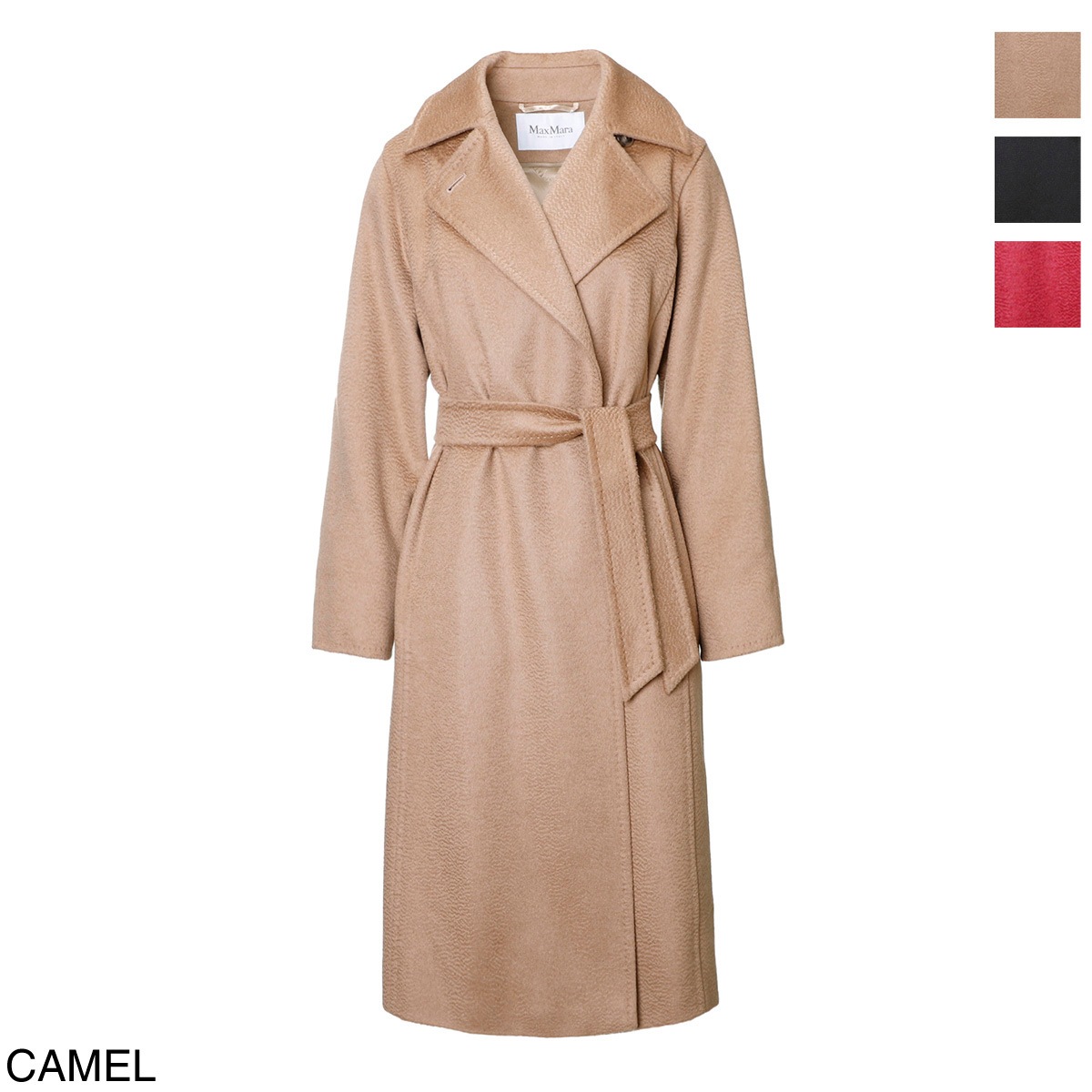 【美品／大きいサイズ】マレーラ アンゴラ ロングコート ベルト Max Mara Max Mara - Max Mara＊アンゴラ＊ベルテットコート Max Maraの