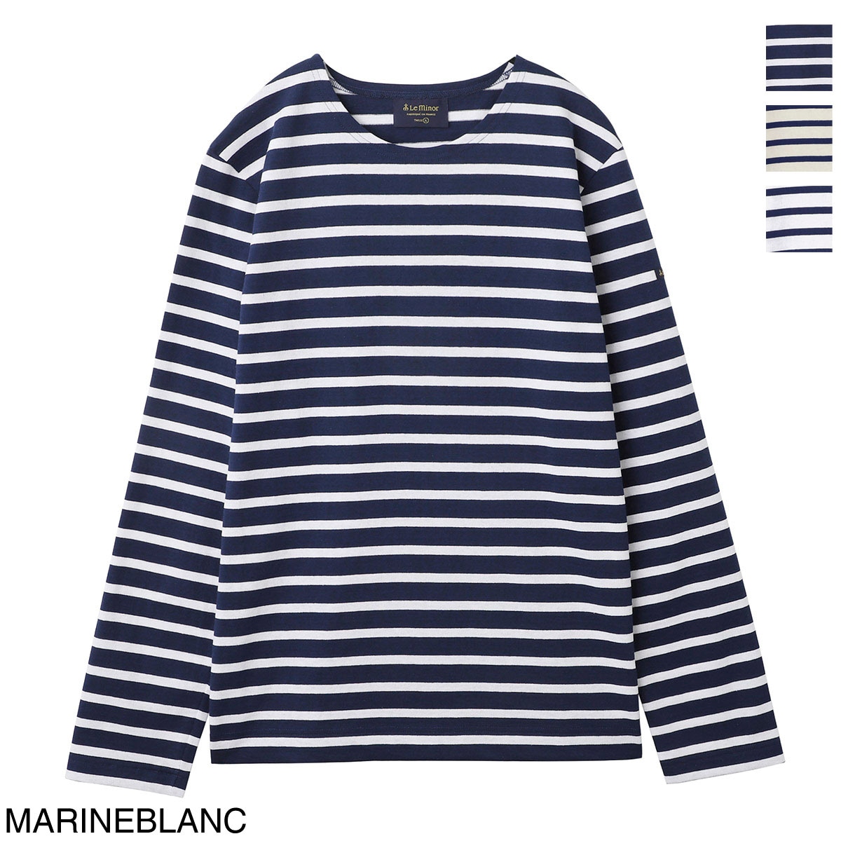 【LE MINOR/ルミノア】ボーダーT サックスブルー BLANC/OCEAN LE MINOR/ルミノア】ボーダーT サックスブルー BLANC/OCEAN