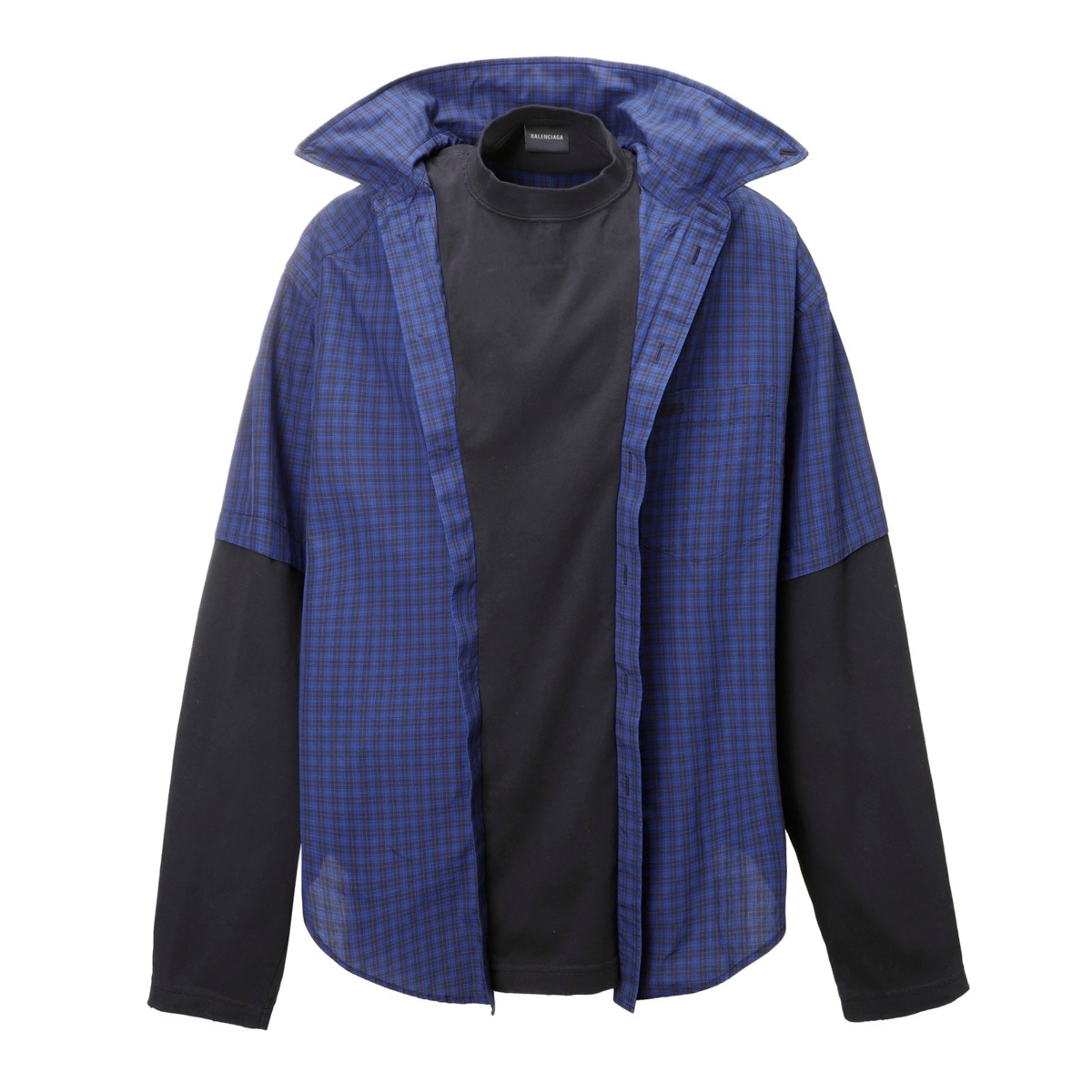 アウトレット】BALENCIAGA バレンシアガ オープンカラーシャツ/BB ICON