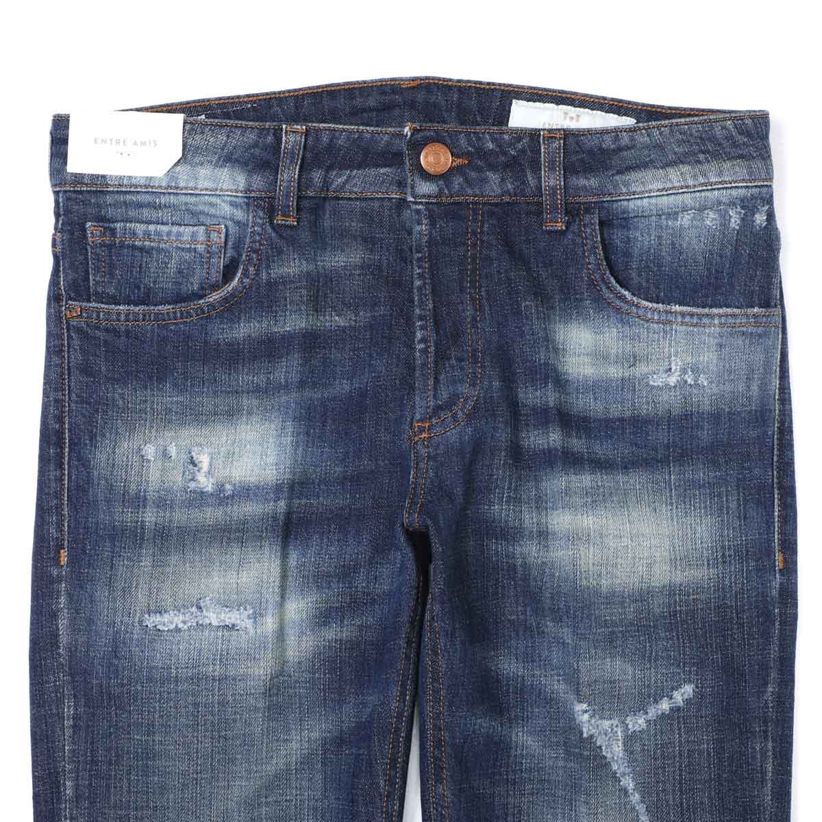 【アウトレット】entre amis アントレアミ ボタンフライジーンズ/5 TK DENIM CORTO【大きいサイズあり】 メンズ