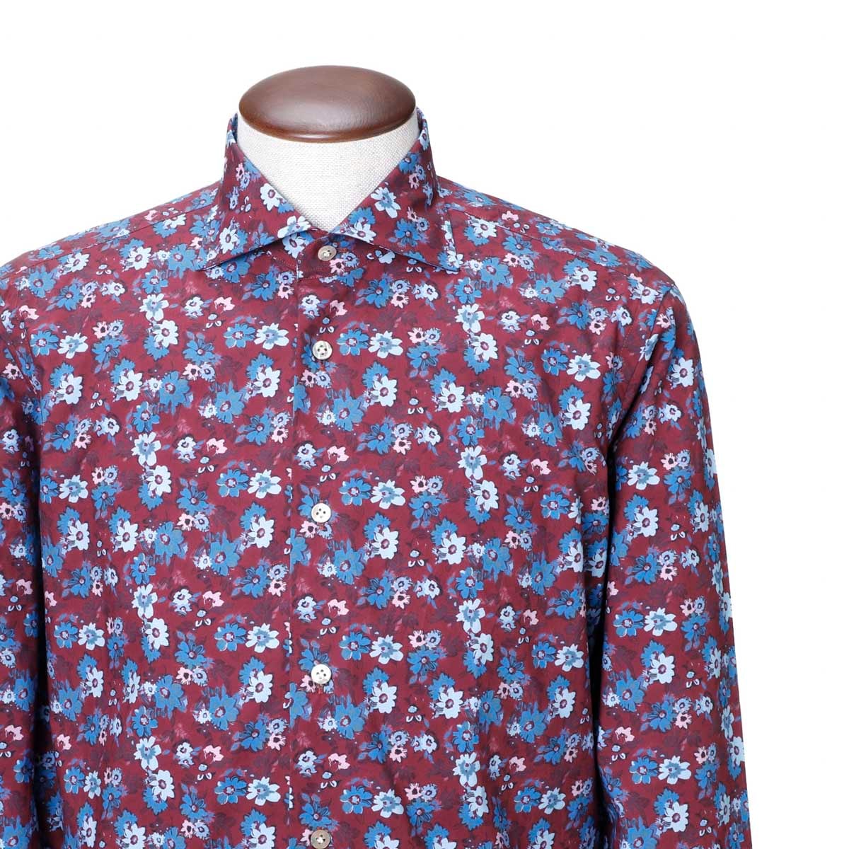 【アウトレット】【ラスト1点】BORRIELLO ボリエッロ ワイドカラーシャツ/MARECHIARO SLIM FIT【大きいサイズあり】 メンズ