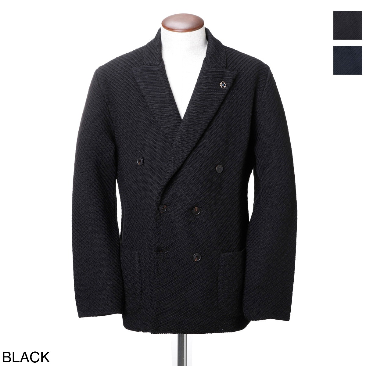 LARDINI デニム ダブルブレストジャケット LARDINI（ラルディーニ）の「LARDINI / デニム ダブルブレストブレザー