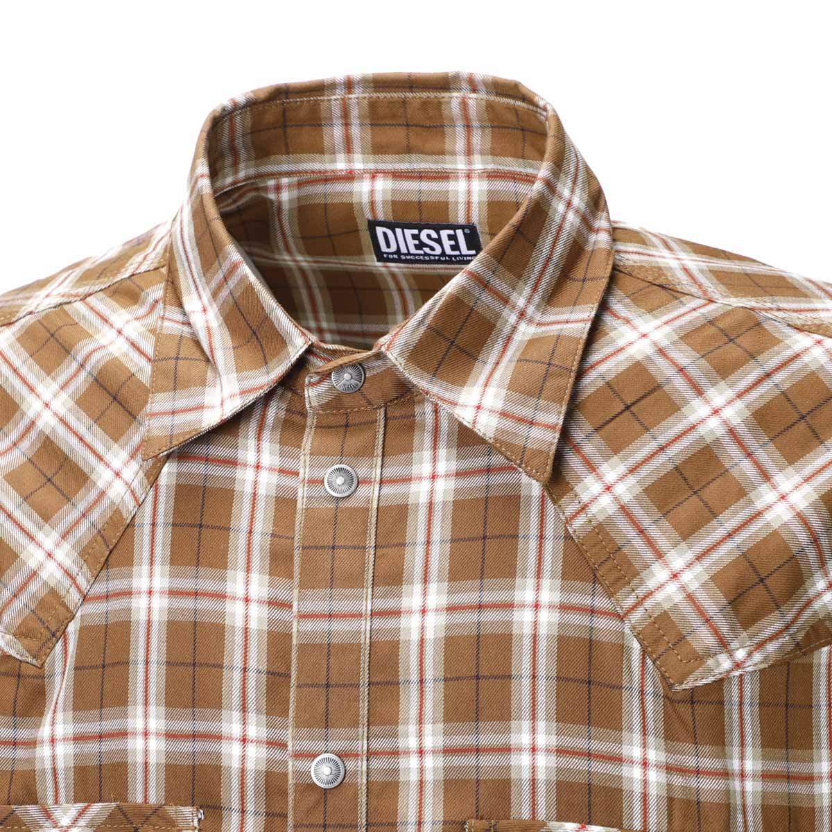 アウトレット】DIESEL ディーゼル 長袖レギュラーカラーシャツ/総柄 