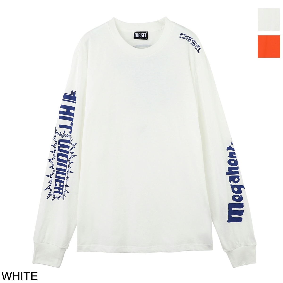 【アウトレット】DIESEL ディーゼル クルーネック 長袖Tシャツ/T-JUST-LS-E6 メンズ