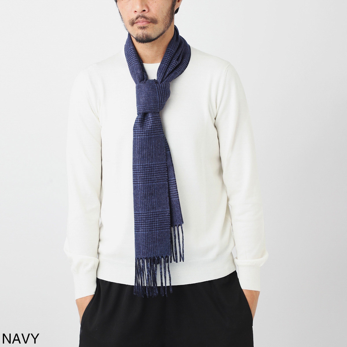 PIACENZA CASHMERE ピアチェンツァ カシミア シルク×カシミヤ マフラー/ストール メンズ