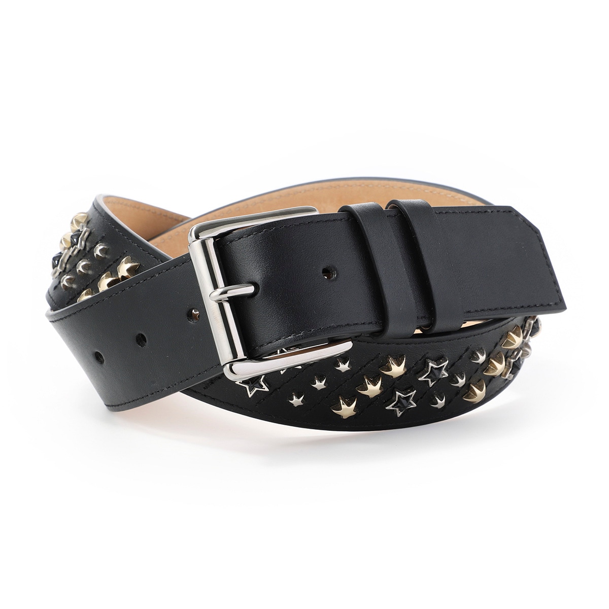 ジミーチュウ　ALIX クロスベルト　フラット 黒 JIMMY CHOO ジミーチュウ レザーベルト/ARCHER RCX メンズ | メンズ