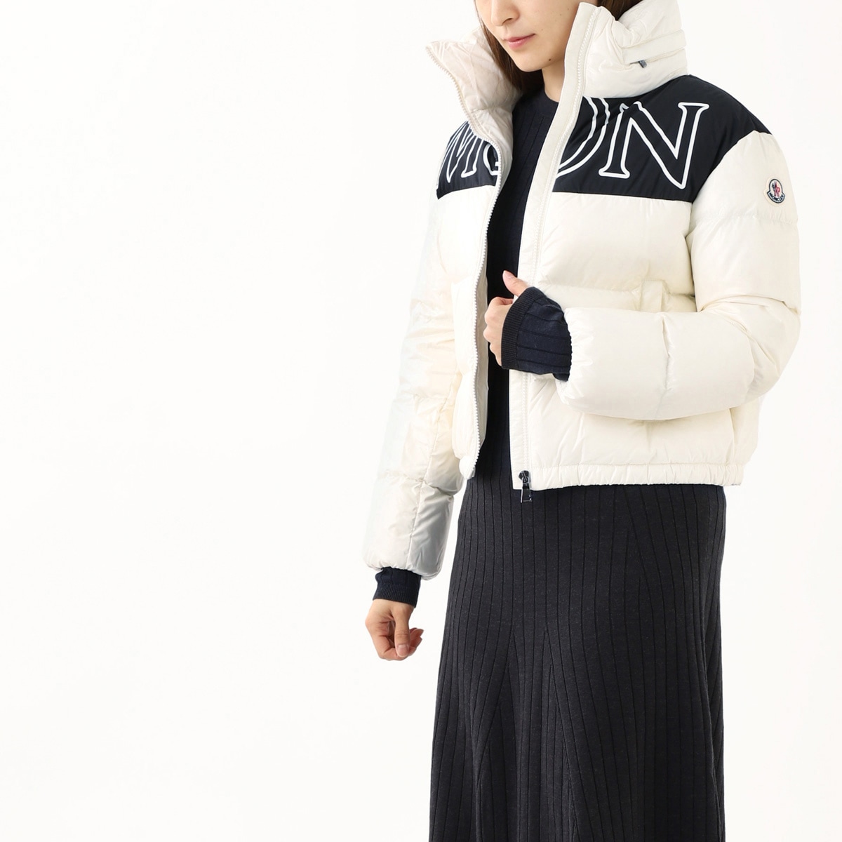 MONCLER ダウン 2T 美品 41303 60 68950 K2 ダウンジャケット デカワッペン 2 紺（2022